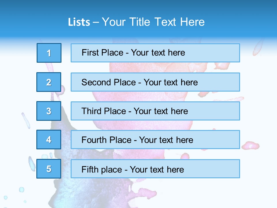 Bright Watercolor Drawn PowerPoint Template