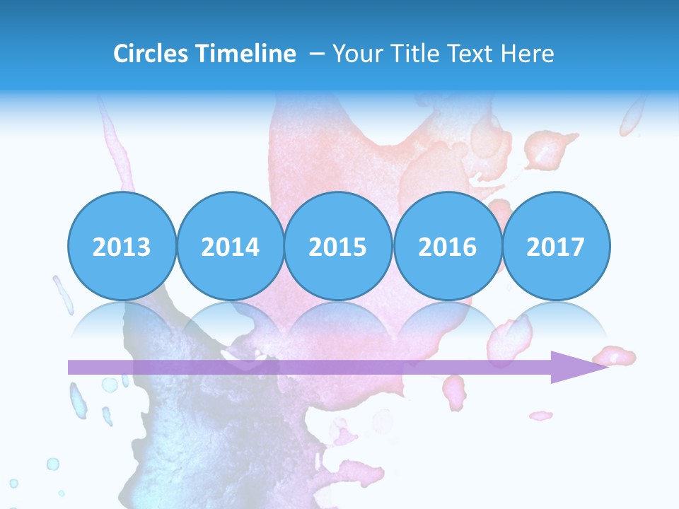 Bright Watercolor Drawn PowerPoint Template