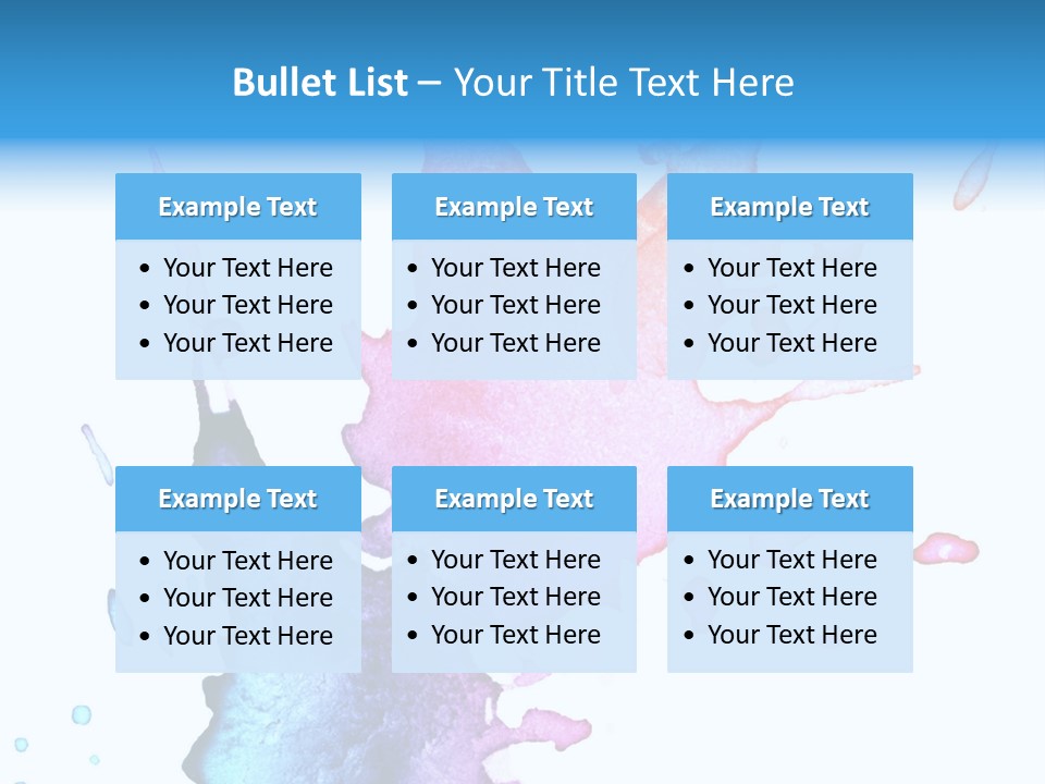 Bright Watercolor Drawn PowerPoint Template