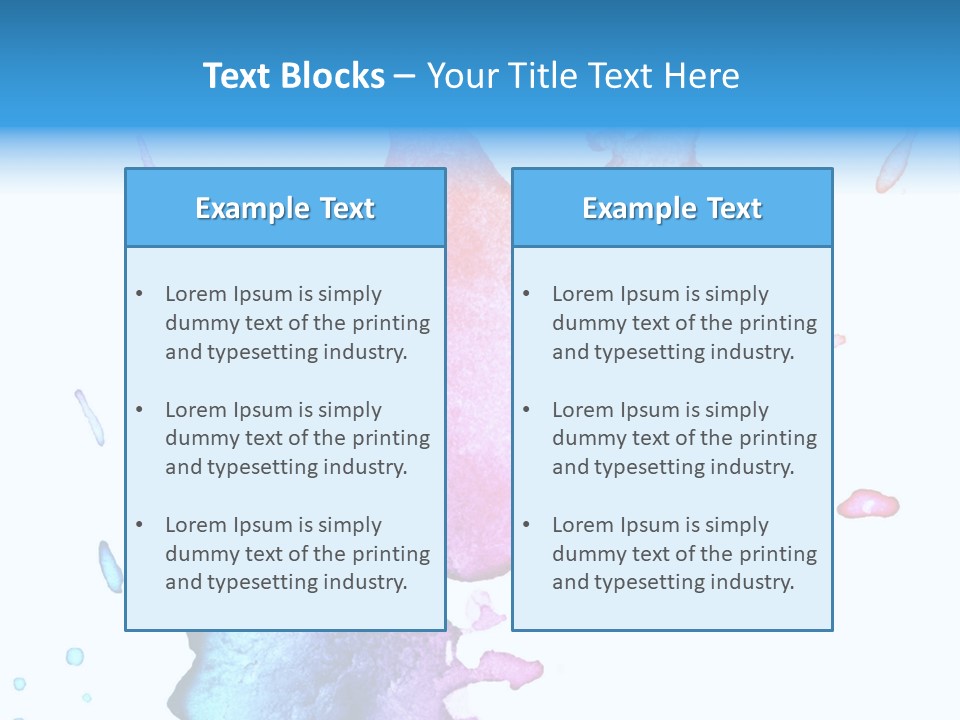 Bright Watercolor Drawn PowerPoint Template
