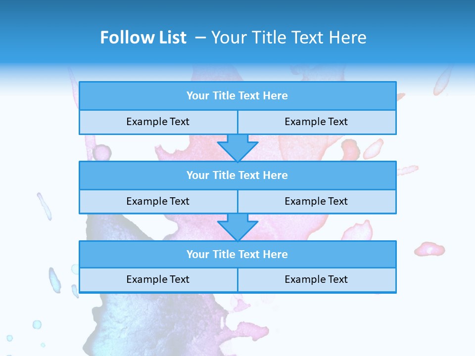 Bright Watercolor Drawn PowerPoint Template