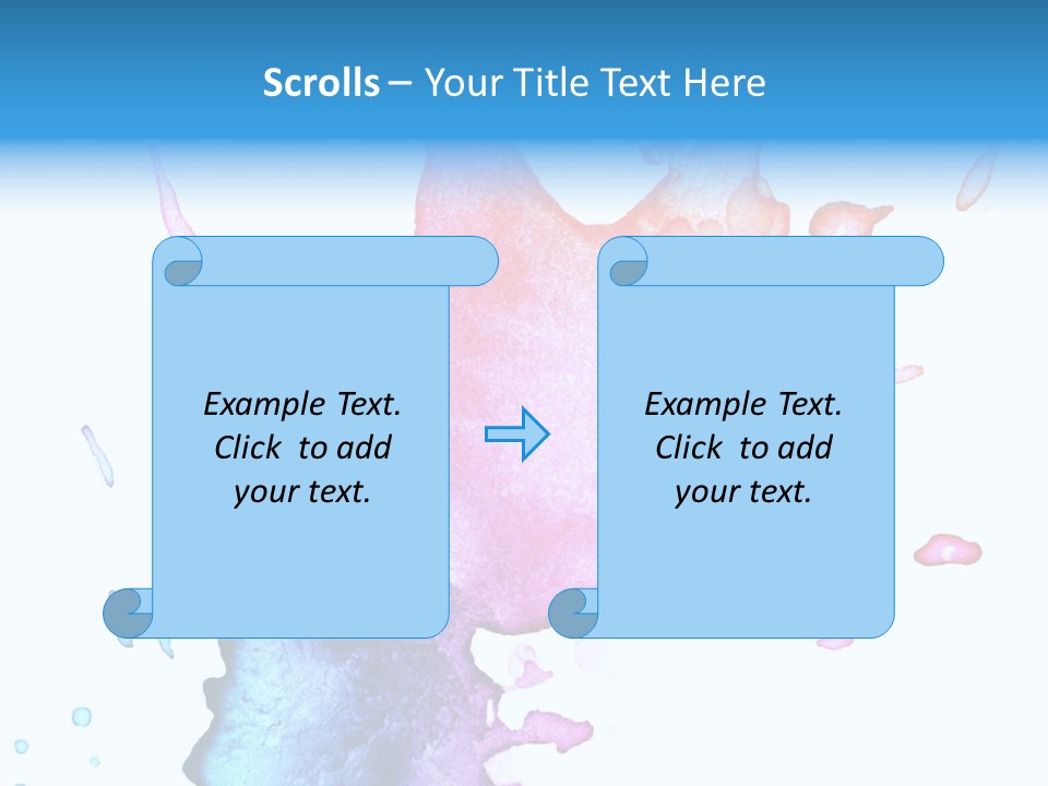 Bright Watercolor Drawn PowerPoint Template