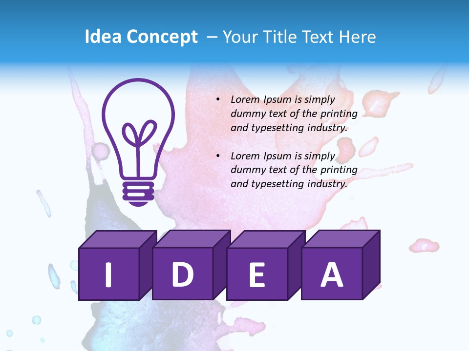 Bright Watercolor Drawn PowerPoint Template