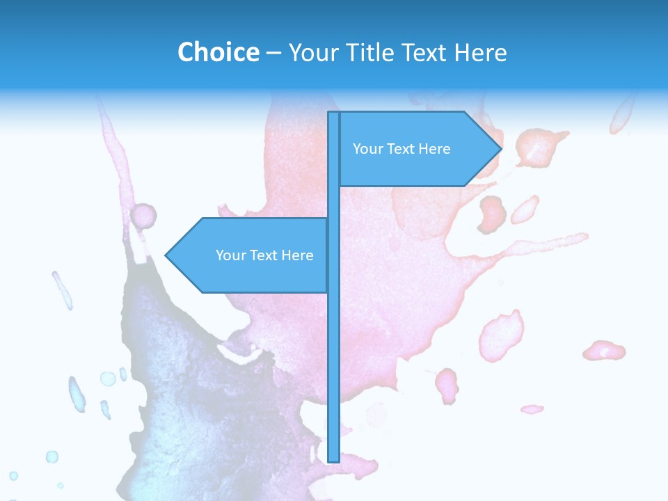 Bright Watercolor Drawn PowerPoint Template