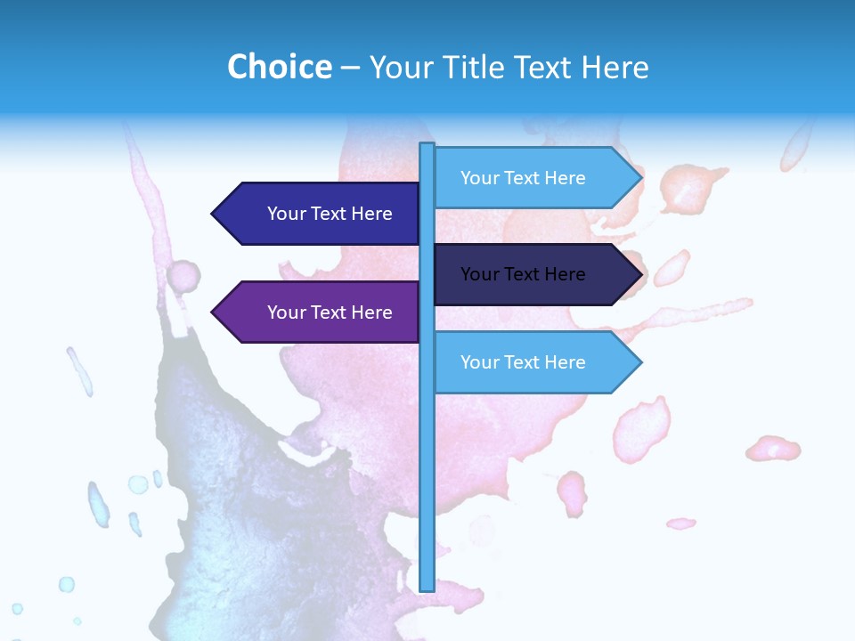 Bright Watercolor Drawn PowerPoint Template