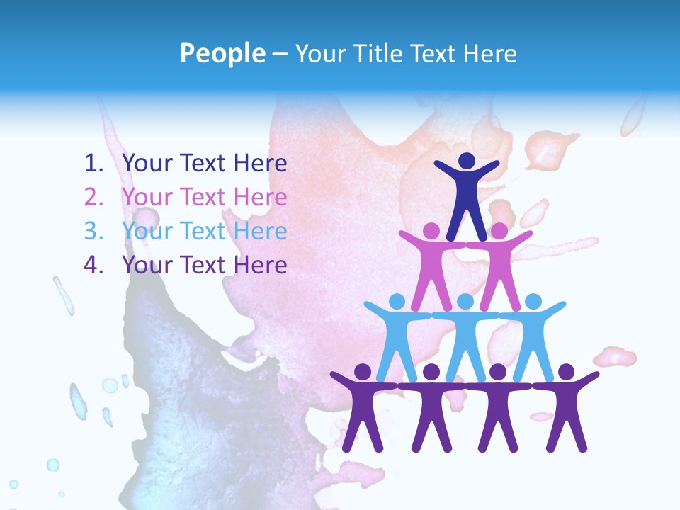 Bright Watercolor Drawn PowerPoint Template