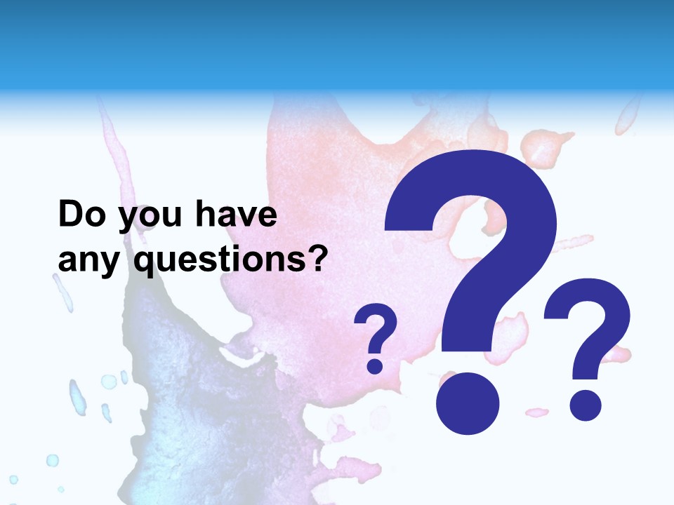 Bright Watercolor Drawn PowerPoint Template