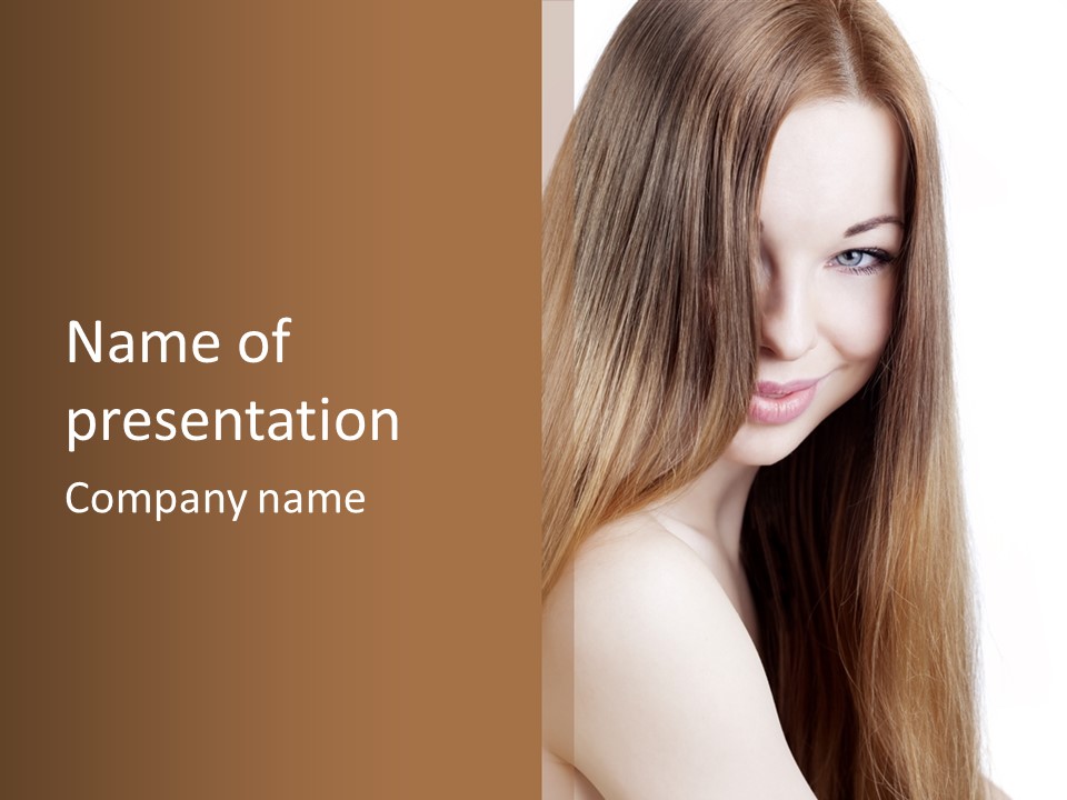 Portrait Healthy Young PowerPoint Template