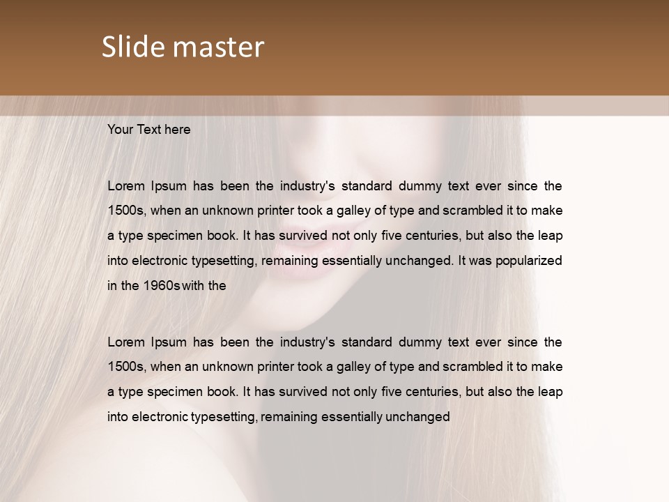 Portrait Healthy Young PowerPoint Template