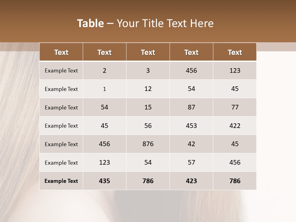 Portrait Healthy Young PowerPoint Template