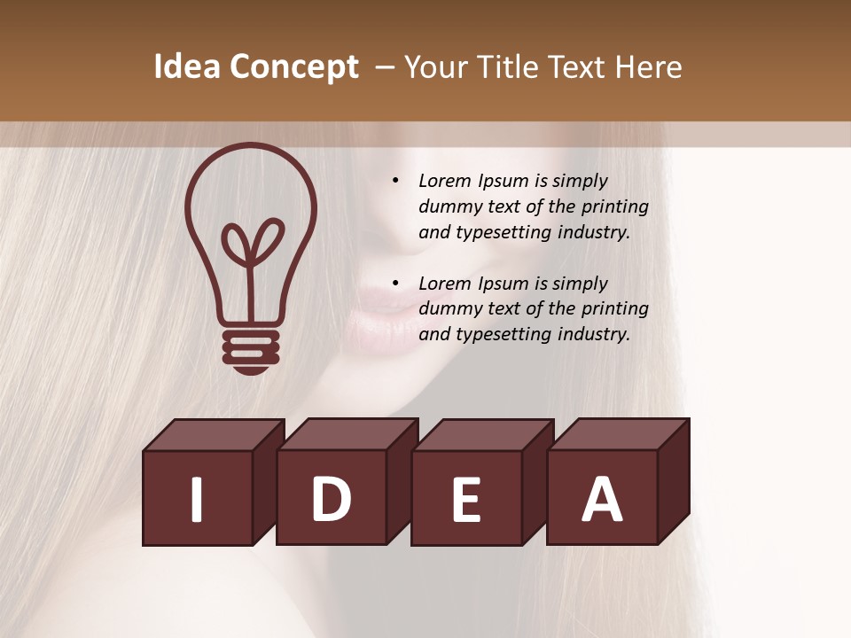 Portrait Healthy Young PowerPoint Template