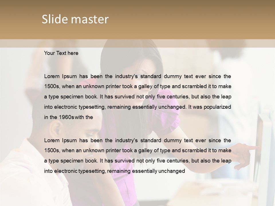 African Businesswoman Internship PowerPoint Template