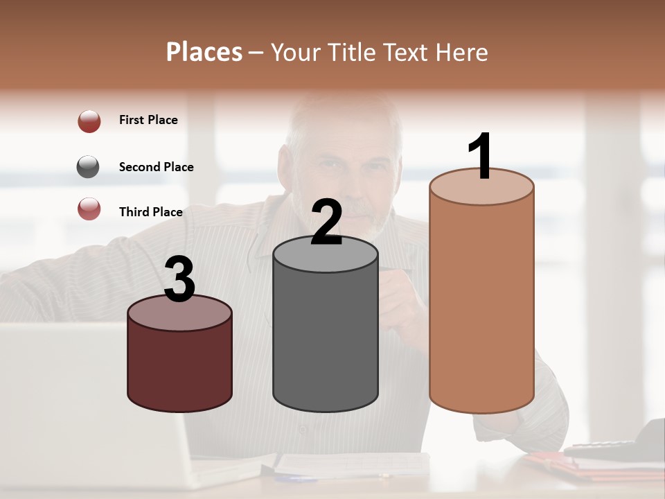 Business Working Portrait PowerPoint Template