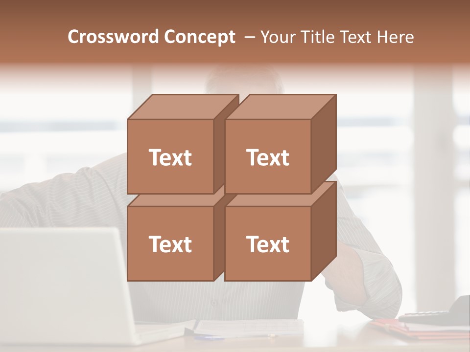 Business Working Portrait PowerPoint Template