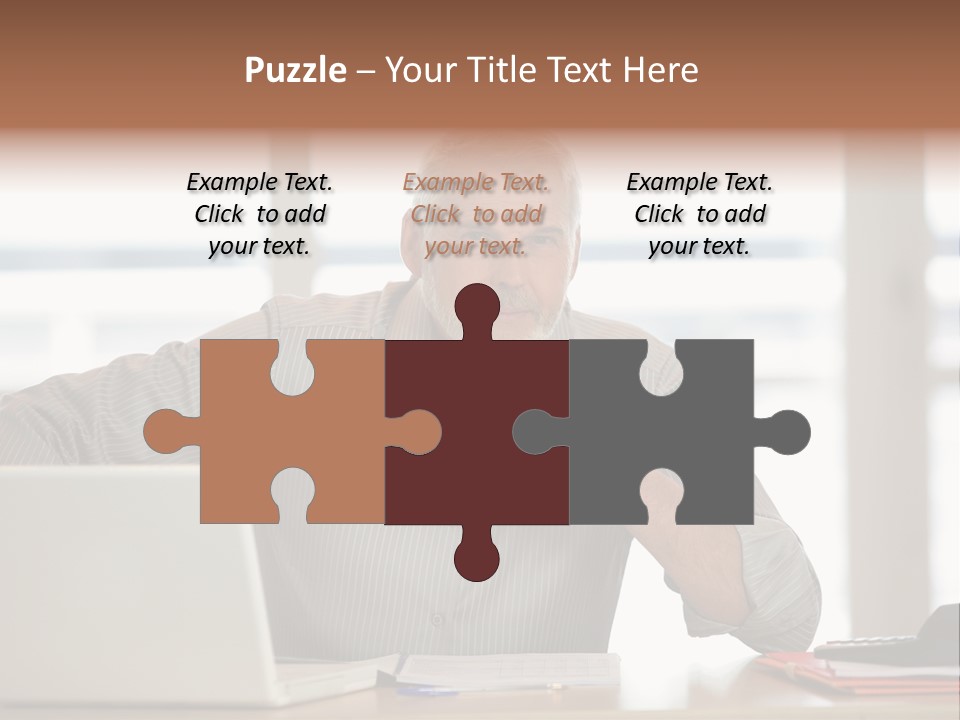 Business Working Portrait PowerPoint Template