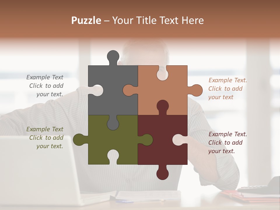 Business Working Portrait PowerPoint Template