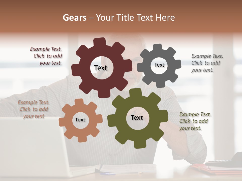 Business Working Portrait PowerPoint Template