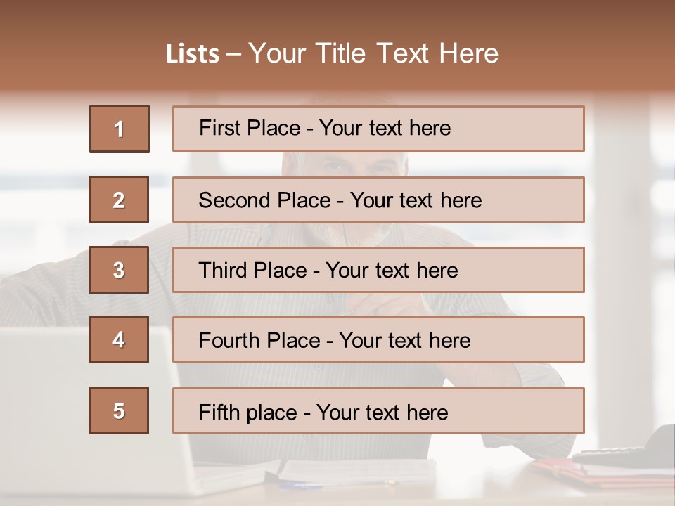 Business Working Portrait PowerPoint Template