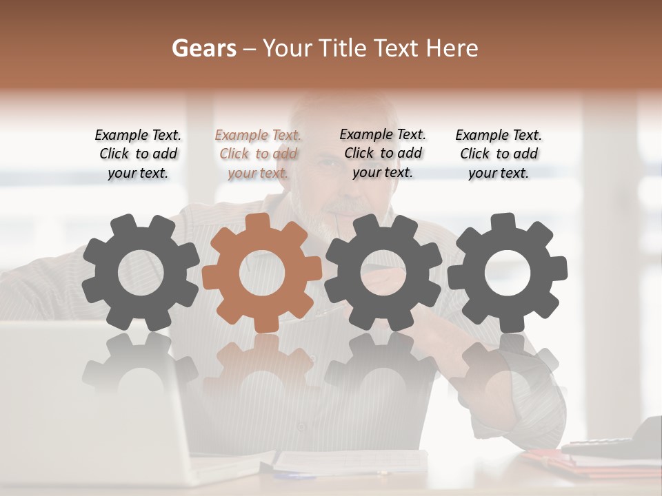 Business Working Portrait PowerPoint Template