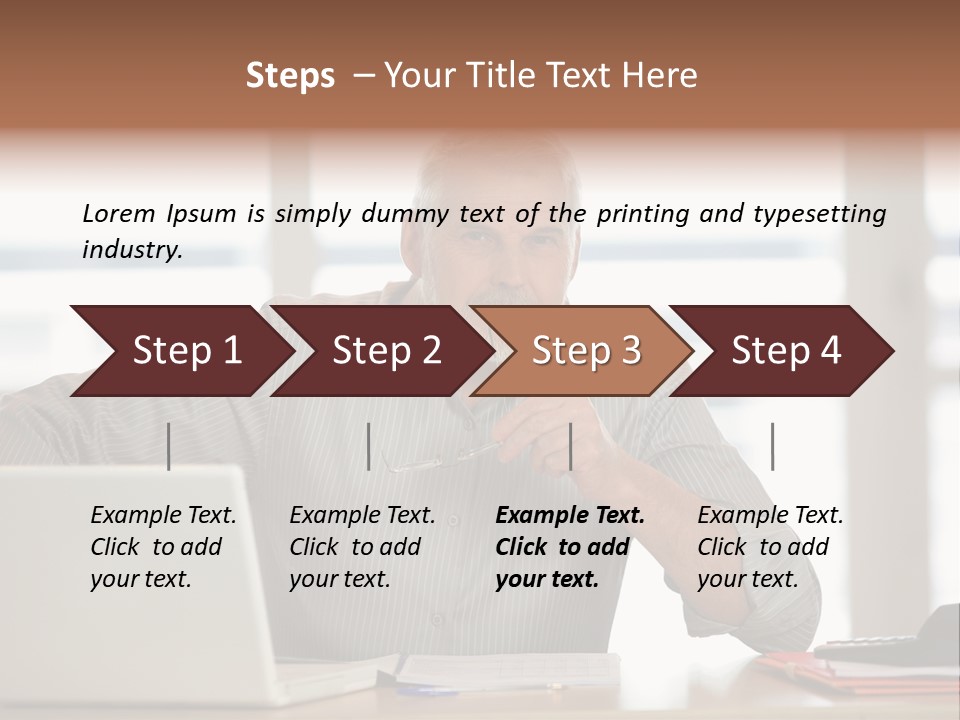 Business Working Portrait PowerPoint Template