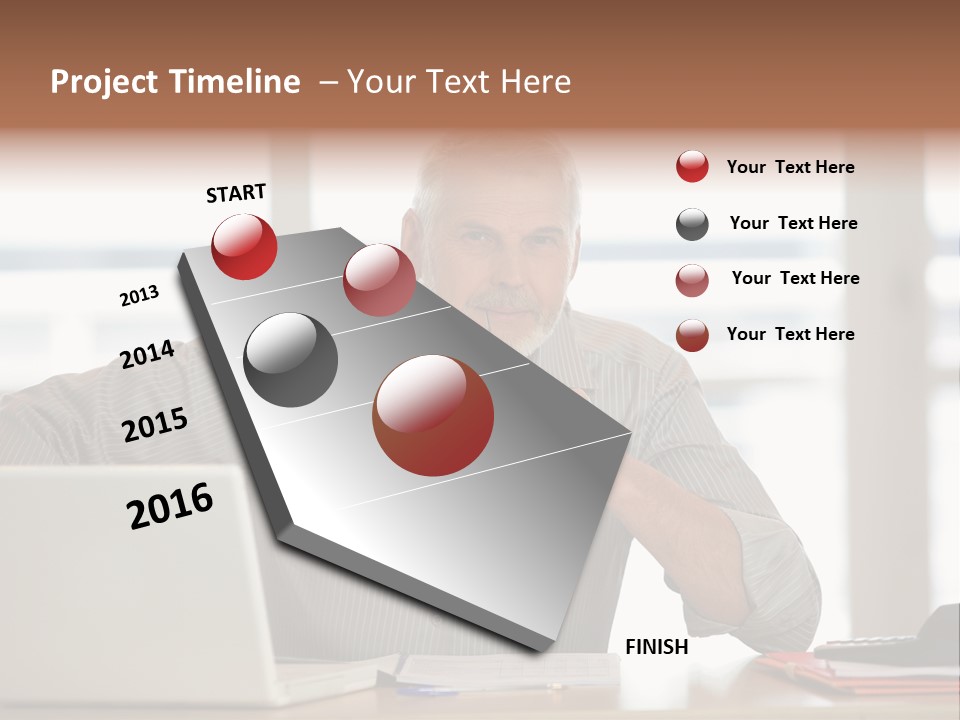Business Working Portrait PowerPoint Template