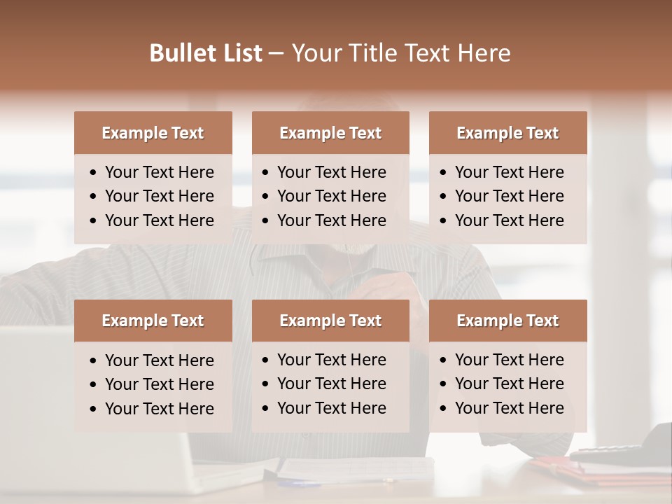 Business Working Portrait PowerPoint Template