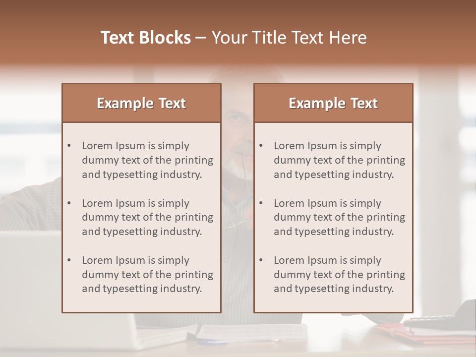 Business Working Portrait PowerPoint Template