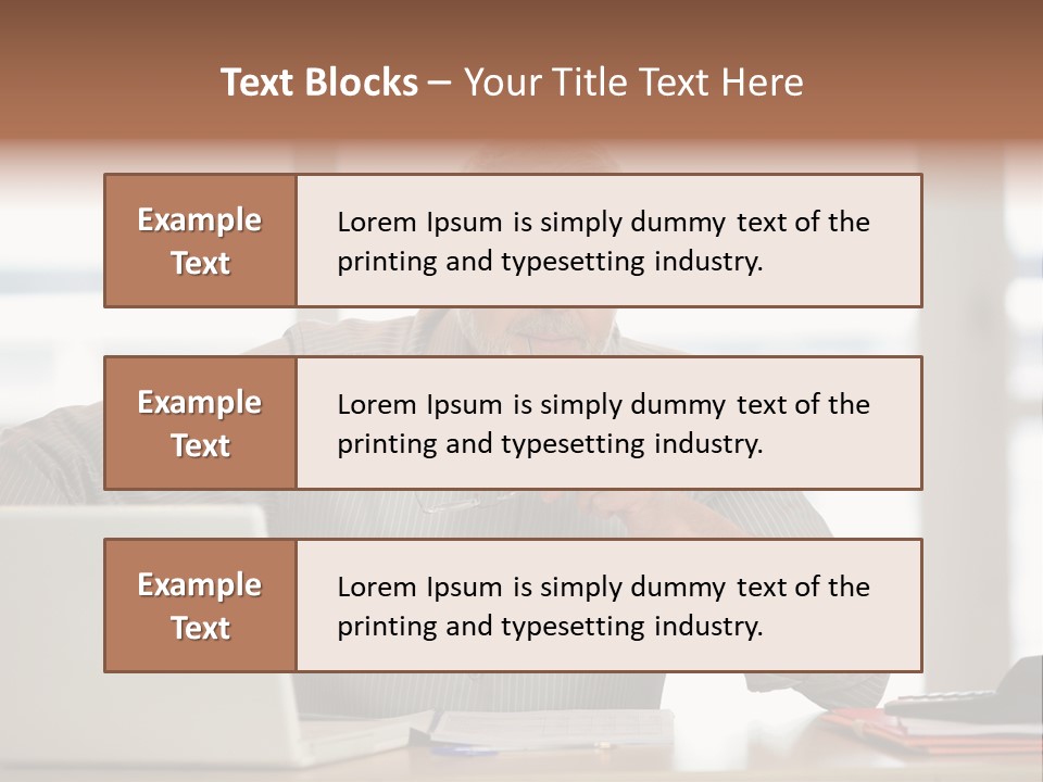 Business Working Portrait PowerPoint Template