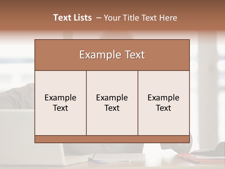 Business Working Portrait PowerPoint Template