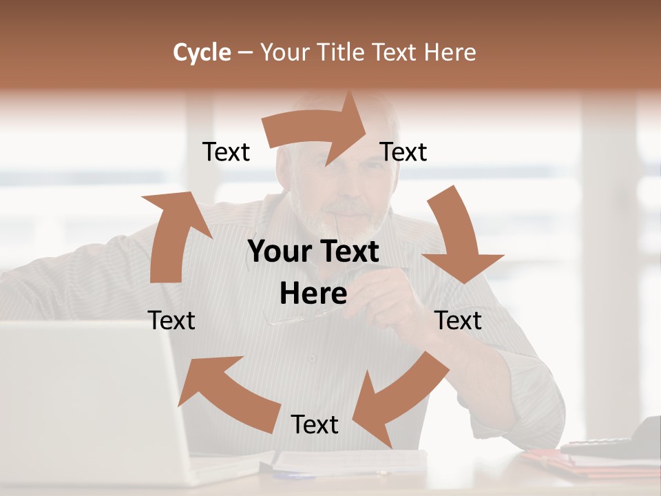 Business Working Portrait PowerPoint Template