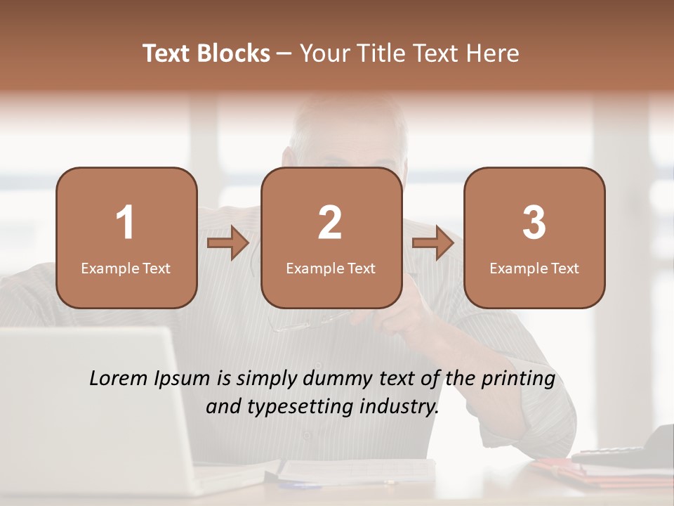 Business Working Portrait PowerPoint Template