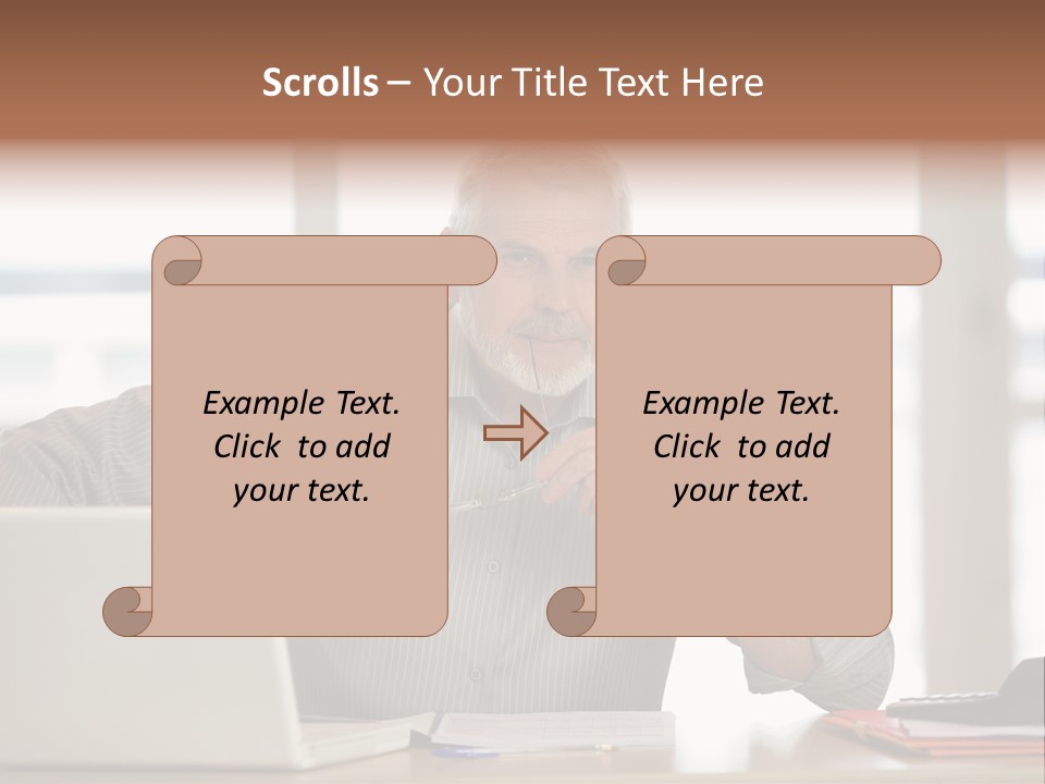 Business Working Portrait PowerPoint Template