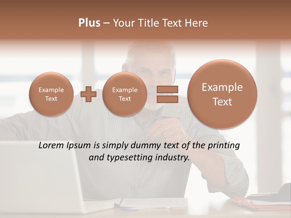 Business Working Portrait PowerPoint Template