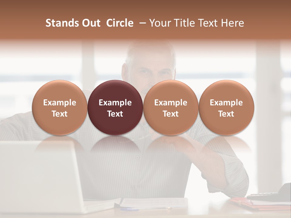 Business Working Portrait PowerPoint Template