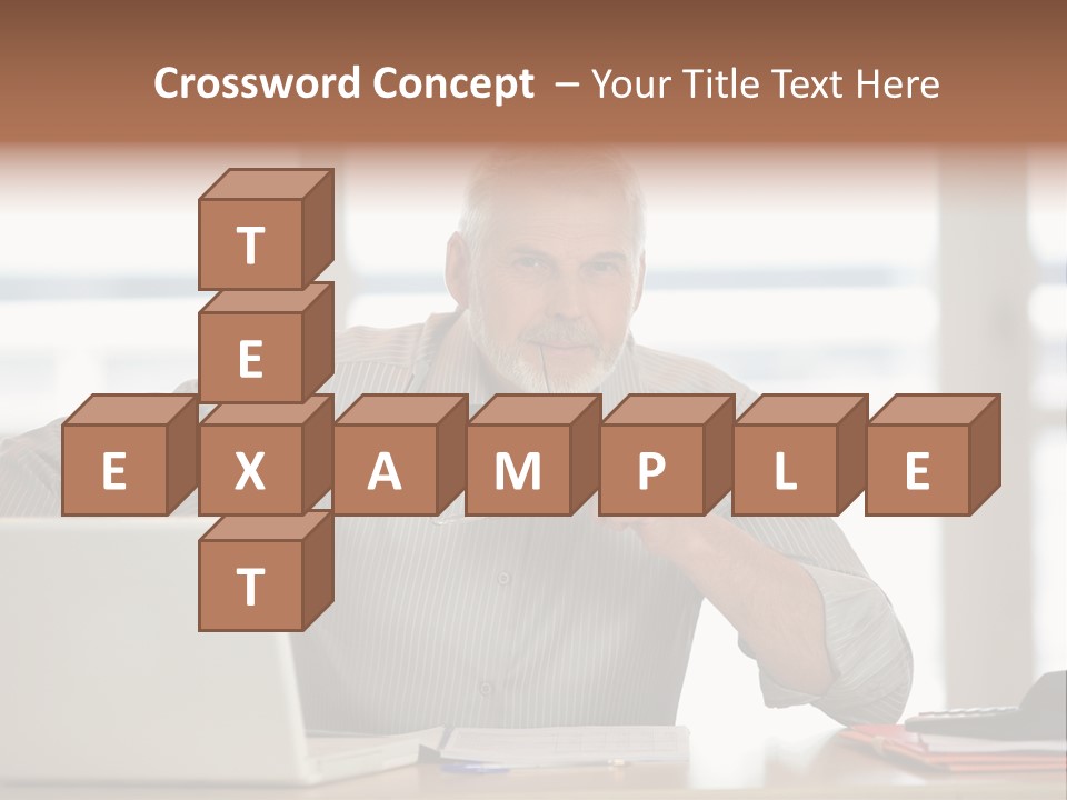 Business Working Portrait PowerPoint Template