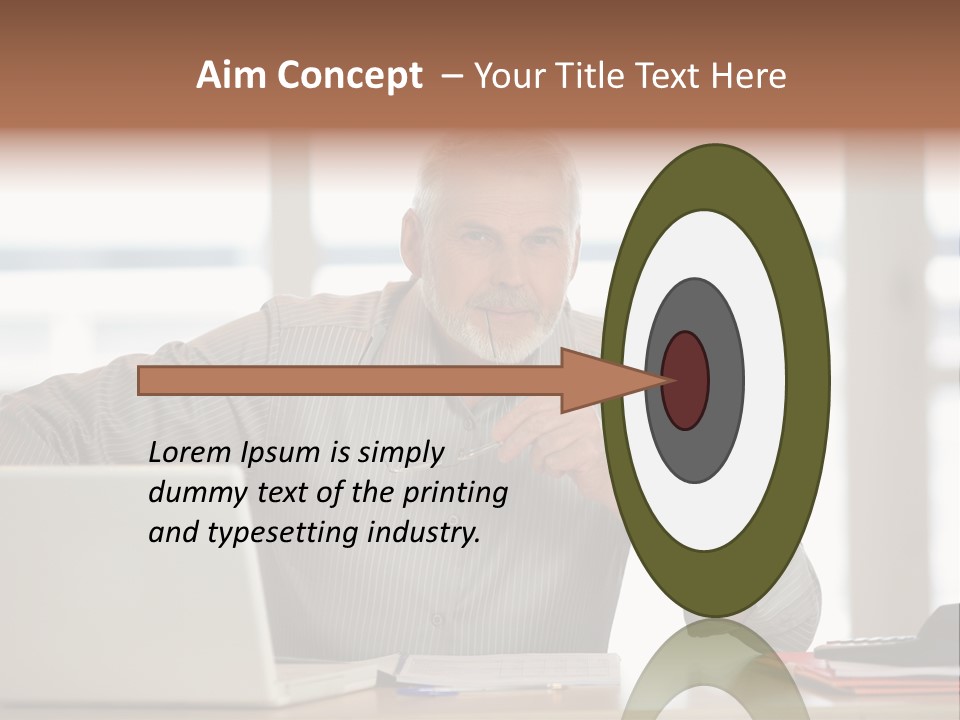 Business Working Portrait PowerPoint Template