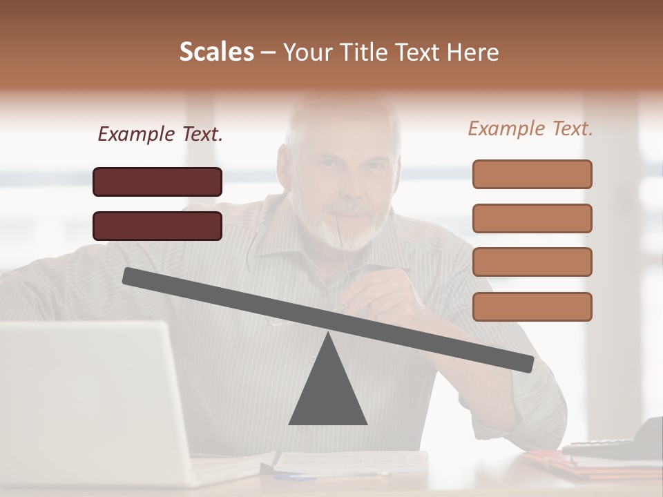 Business Working Portrait PowerPoint Template