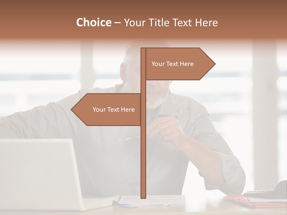 Business Working Portrait PowerPoint Template