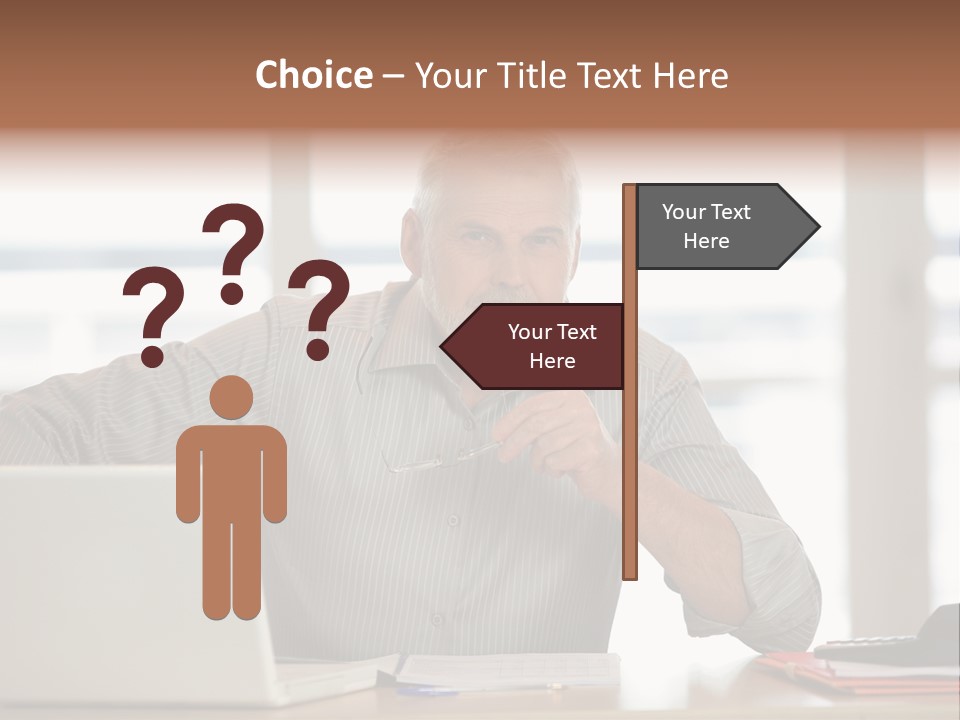 Business Working Portrait PowerPoint Template