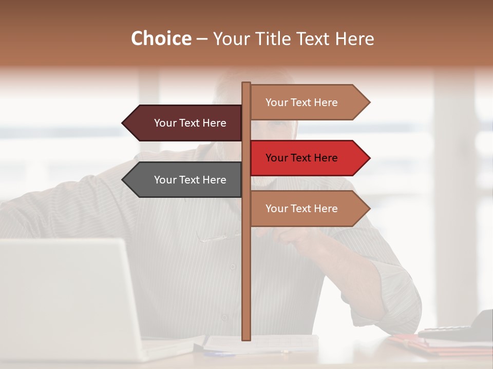 Business Working Portrait PowerPoint Template