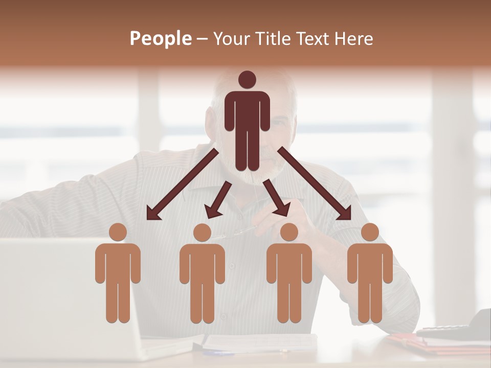 Business Working Portrait PowerPoint Template