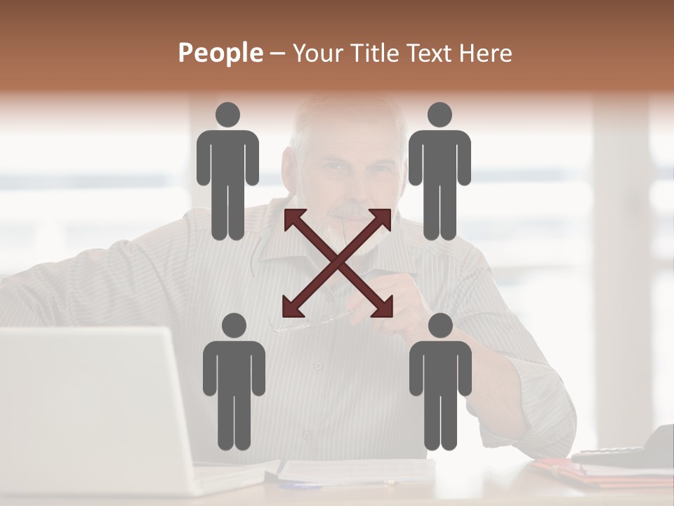 Business Working Portrait PowerPoint Template