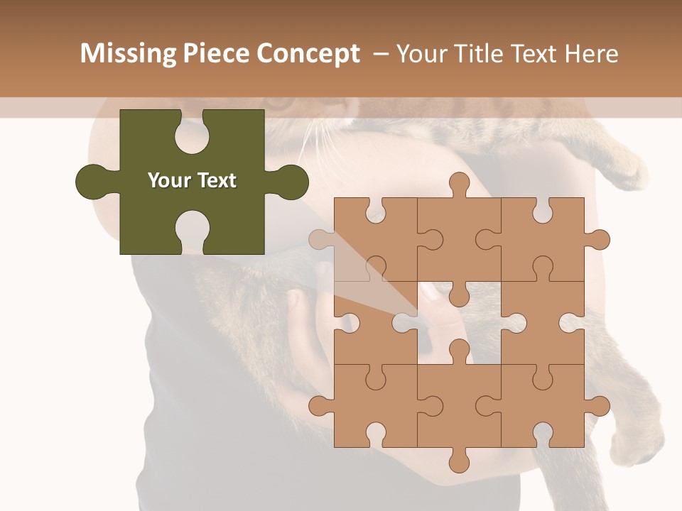 Holding Young Mammal PowerPoint Template