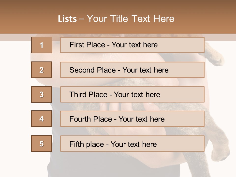 Holding Young Mammal PowerPoint Template