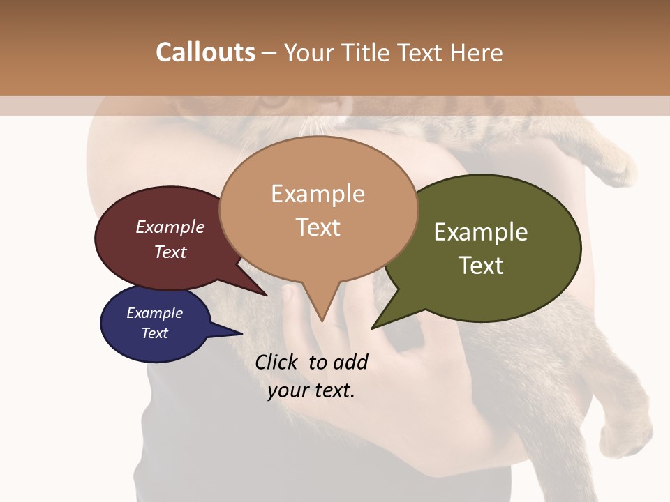 Holding Young Mammal PowerPoint Template