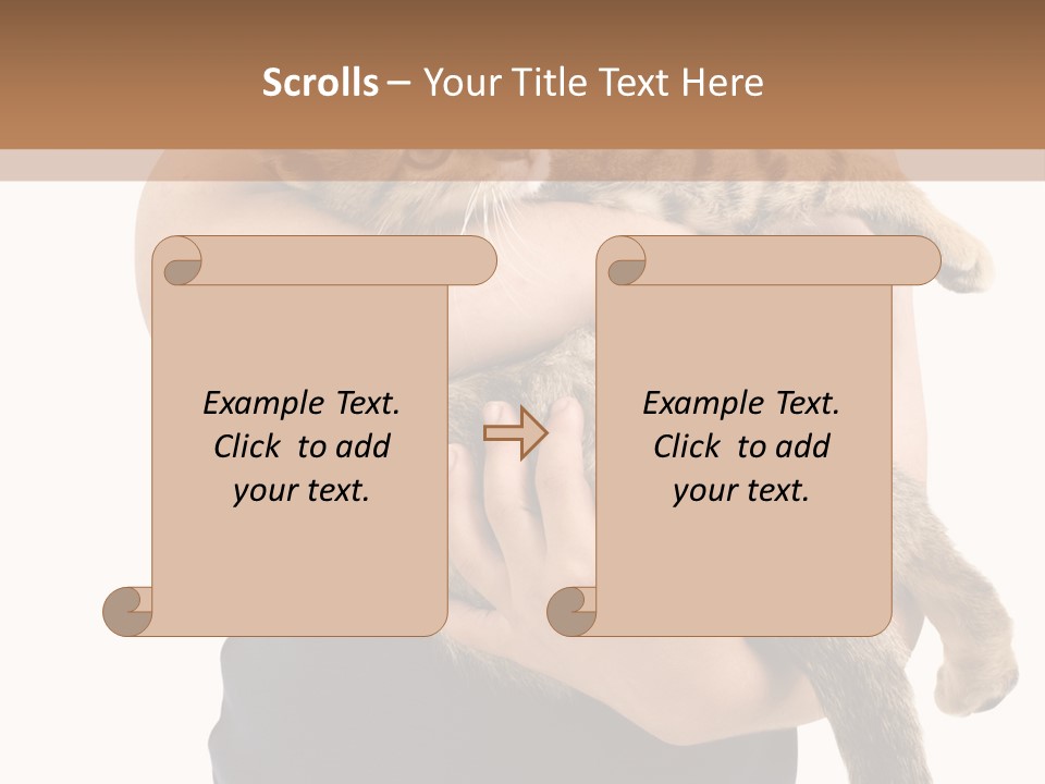 Holding Young Mammal PowerPoint Template