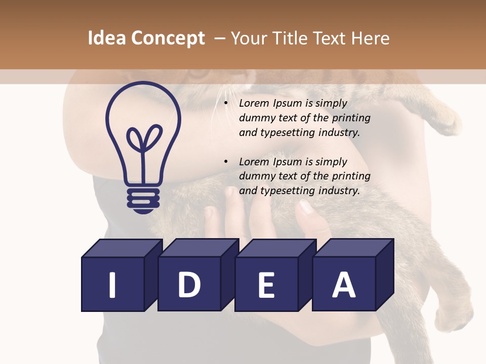 Holding Young Mammal PowerPoint Template