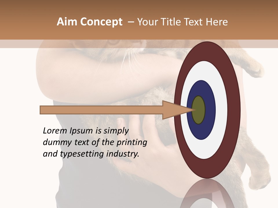 Holding Young Mammal PowerPoint Template