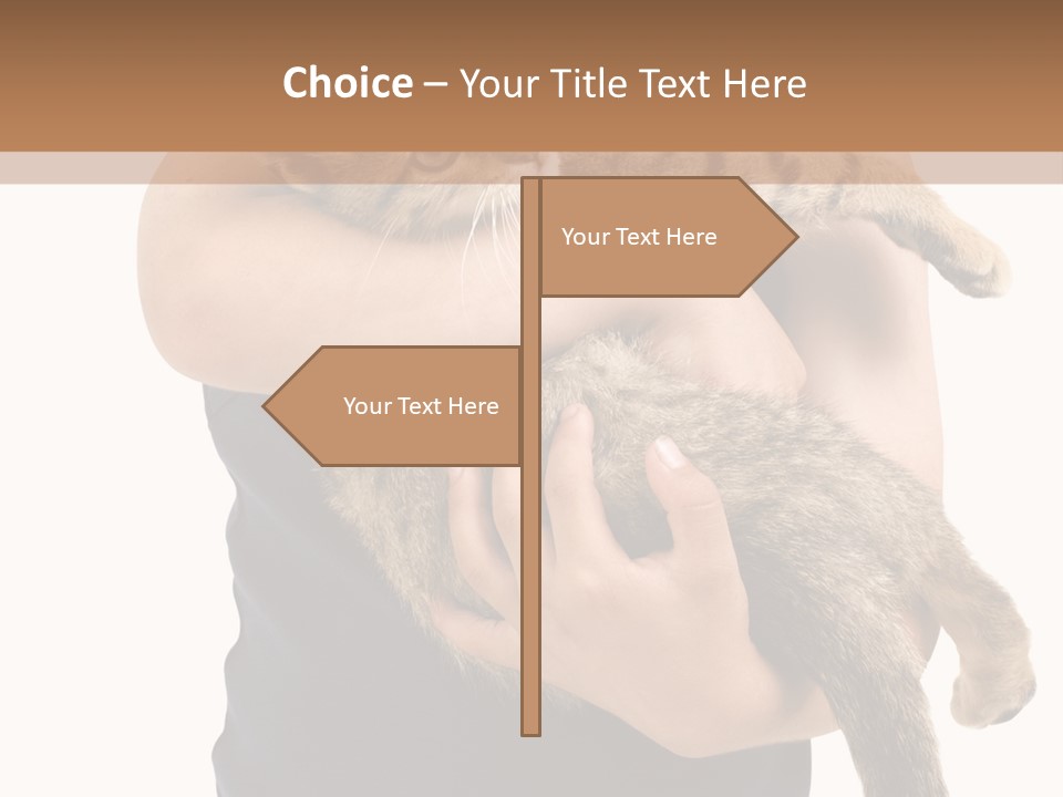 Holding Young Mammal PowerPoint Template