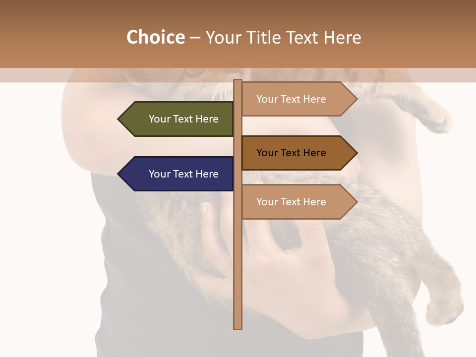Holding Young Mammal PowerPoint Template